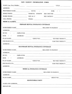 New Patient Form